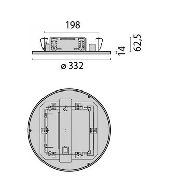 FL ROUND 333 EB - LED ceiling lamp in metal and opal glass by PERFORMANCE iN LIGHTING - view 3